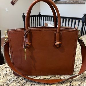 Brown Fossil Purse with Crossbody Strap